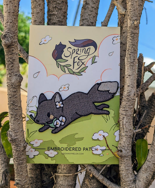 Spring Fox - Large Embroidered Patch