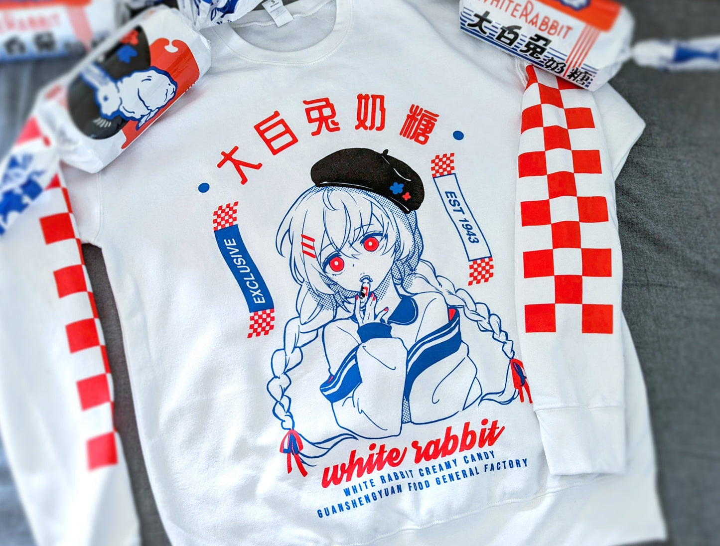White Rabbit Crewneck Sweater (Girl)