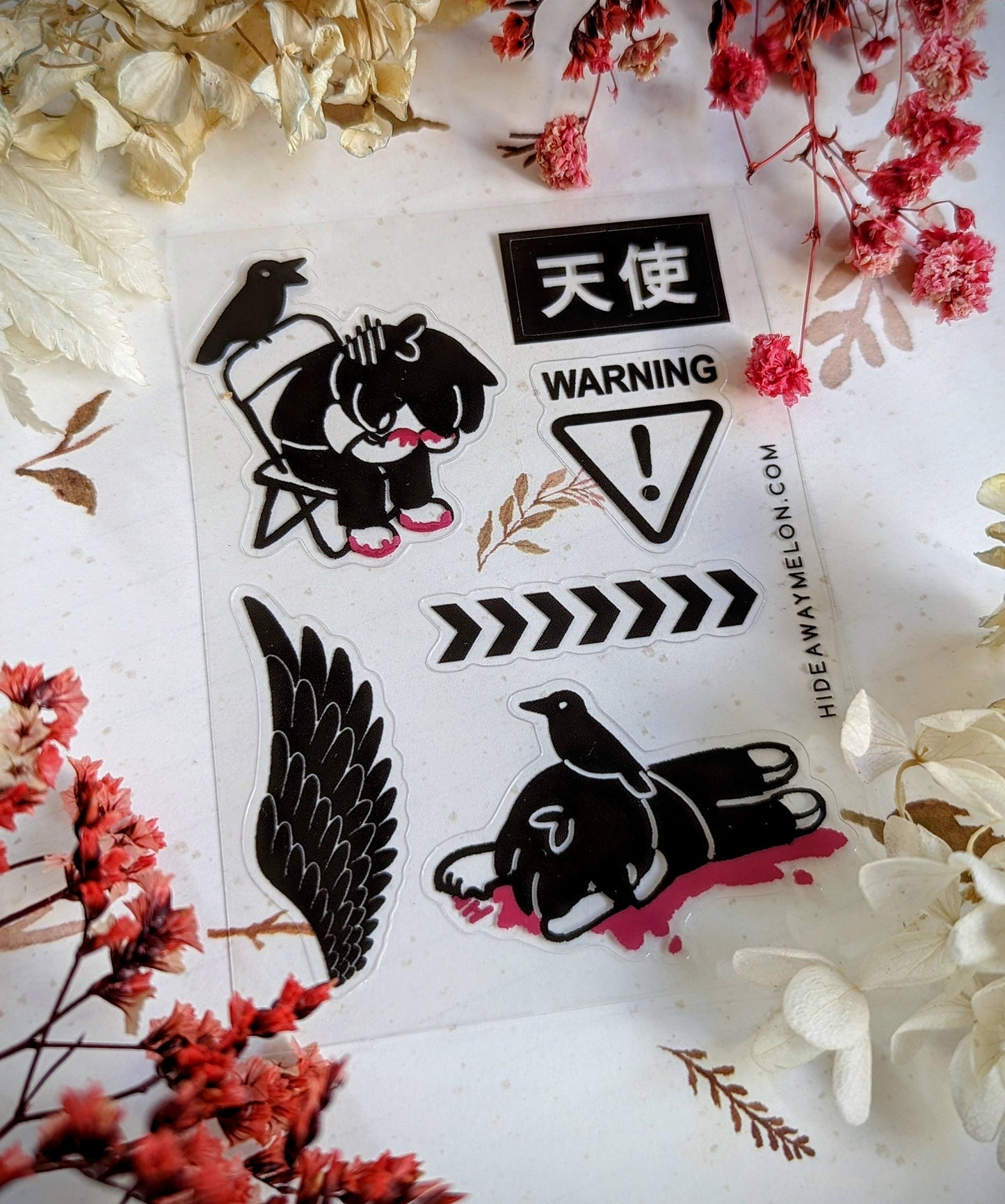 Black Wings Comic - Mini Transparent Kiss Cut Sticker Sheet