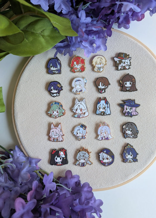 GACHA Honkai Star Rail Chibis - Hard Enamel Pins (SET C)