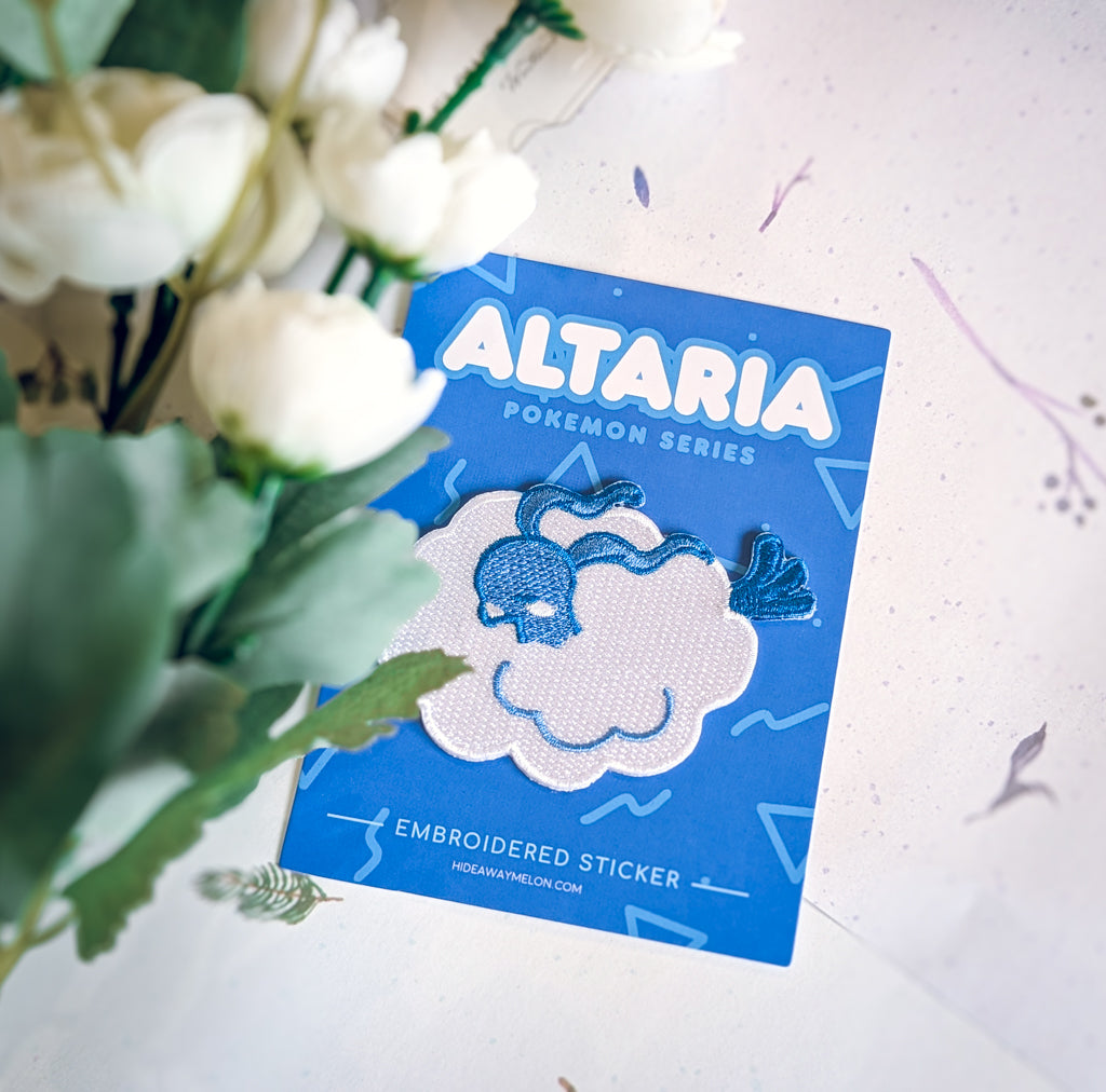 Altaria - Mini Embroidered Sticker Patch