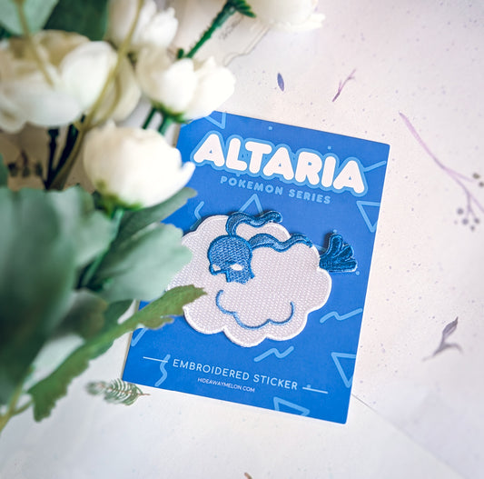 Altaria - Mini Embroidered Sticker Patch