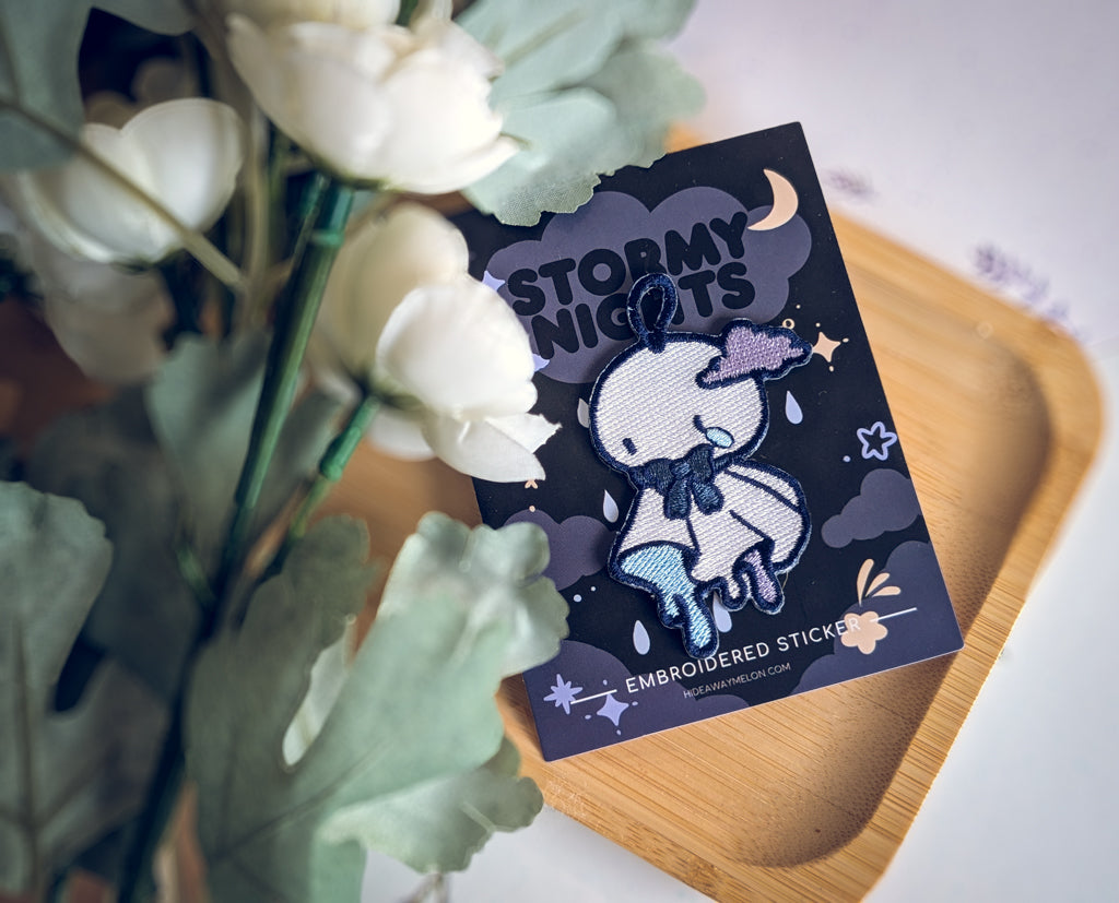 Teru Teru Bozu (April Showers, Stormy Nights) - Mini Embroidered Sticker Patches