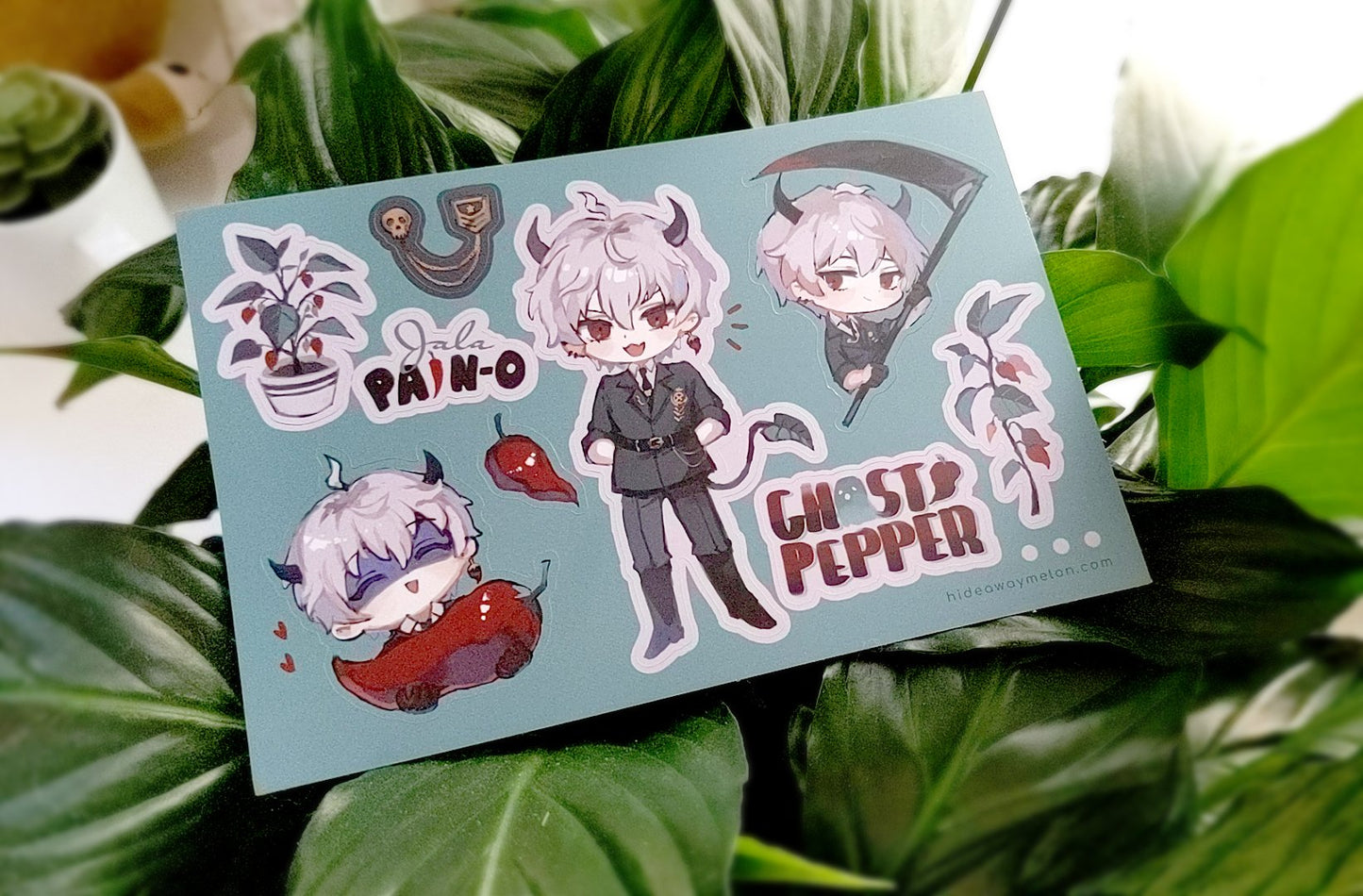 Ghost Pepper 6x4 Kiss Cut Sticker Sheet