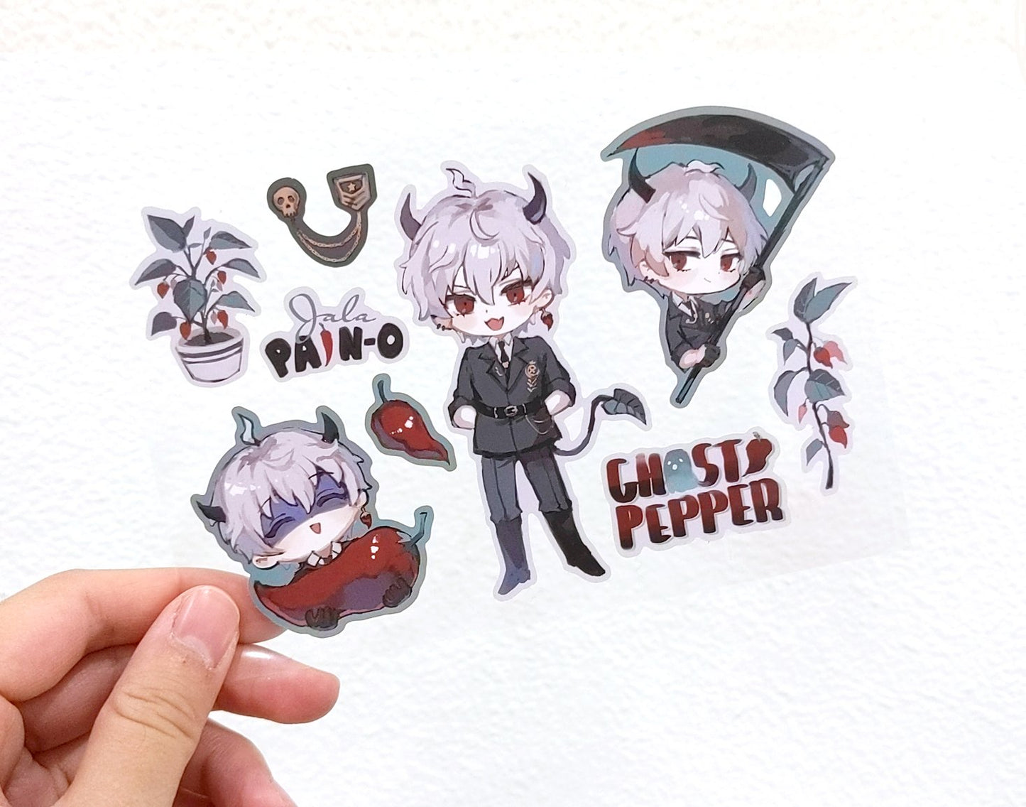 Ghost Pepper 6x4 Kiss Cut Sticker Sheet