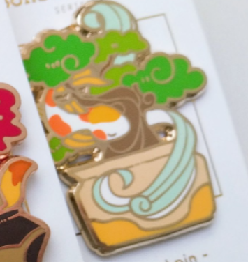 Animal Bonsai Tree Pins - Large Hard Enamel Pin