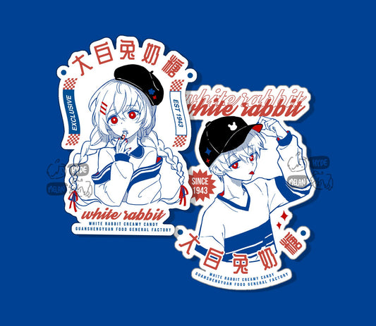 White Rabbit 3" Stickers - Vinyl