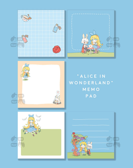 Alice in Wonderland Memo Pad