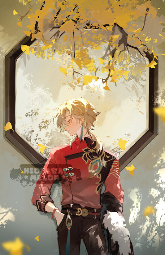 Aventurine Ginkgo Blessing (Honkai Star Rail) 11"x17" Poster Print