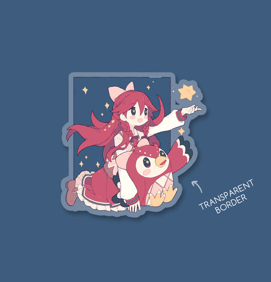 Celeste Falling Star (Animal Crossing) - Transparent Vinyl Sticker