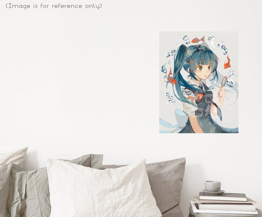 Goldfish Miku  (Original) 8.5"x11" Poster Print