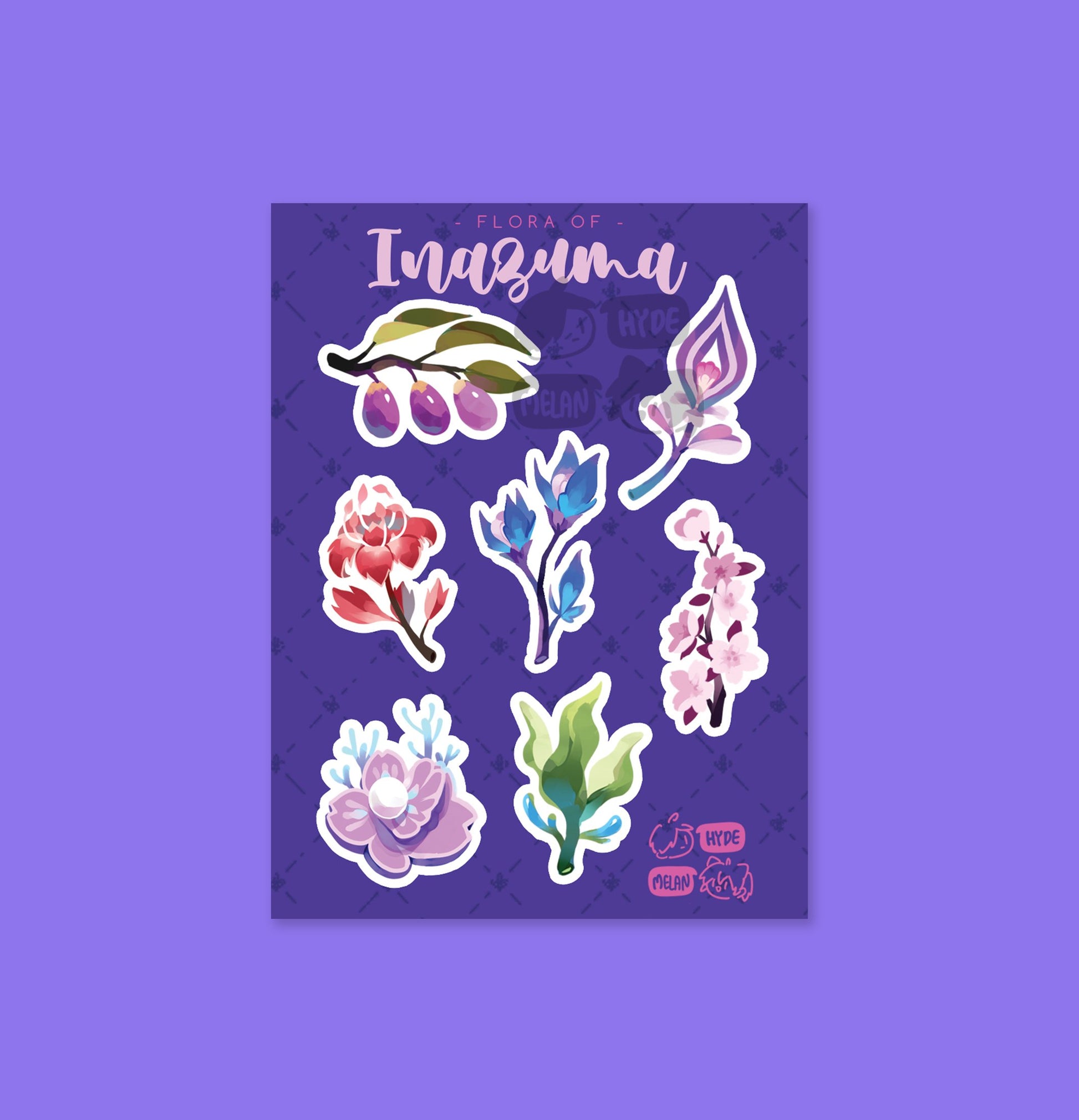 Flora of Inazuma (Genshin Impact) 3x4" Kiss Cut Sticker Sheet