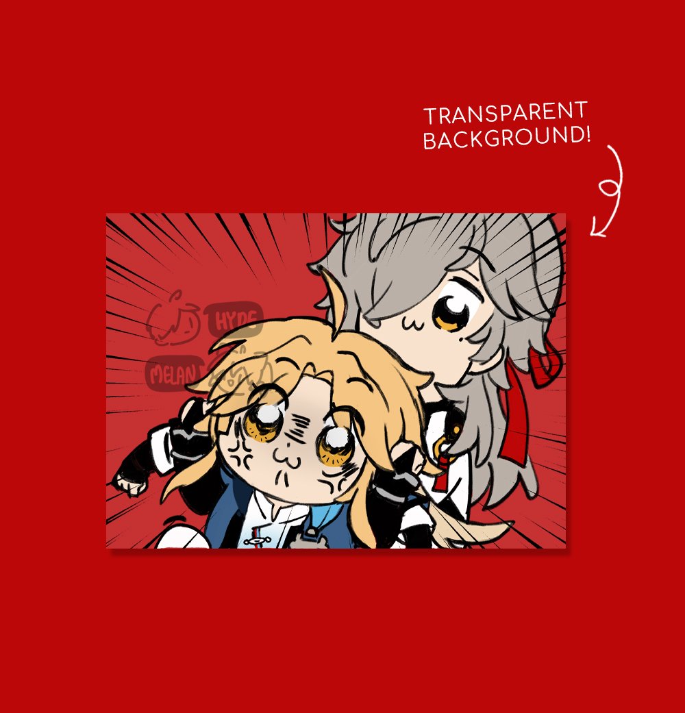 Jingyuan and Yanqing - "Honkai Star Rail" Transparent Vinyl Sticker