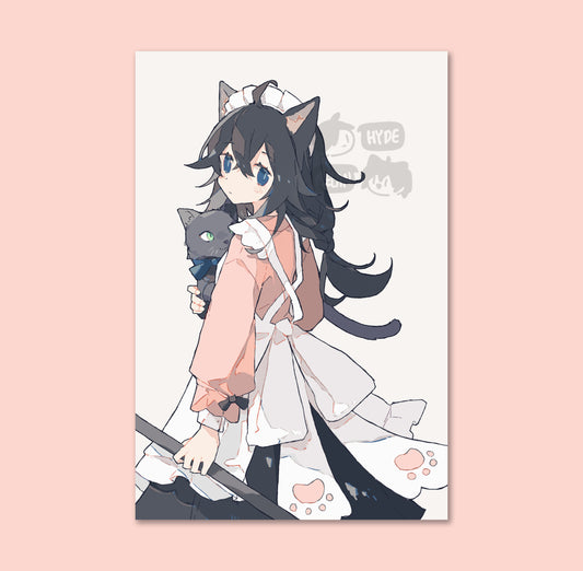 Cat Maid 4x6 Mini Print
