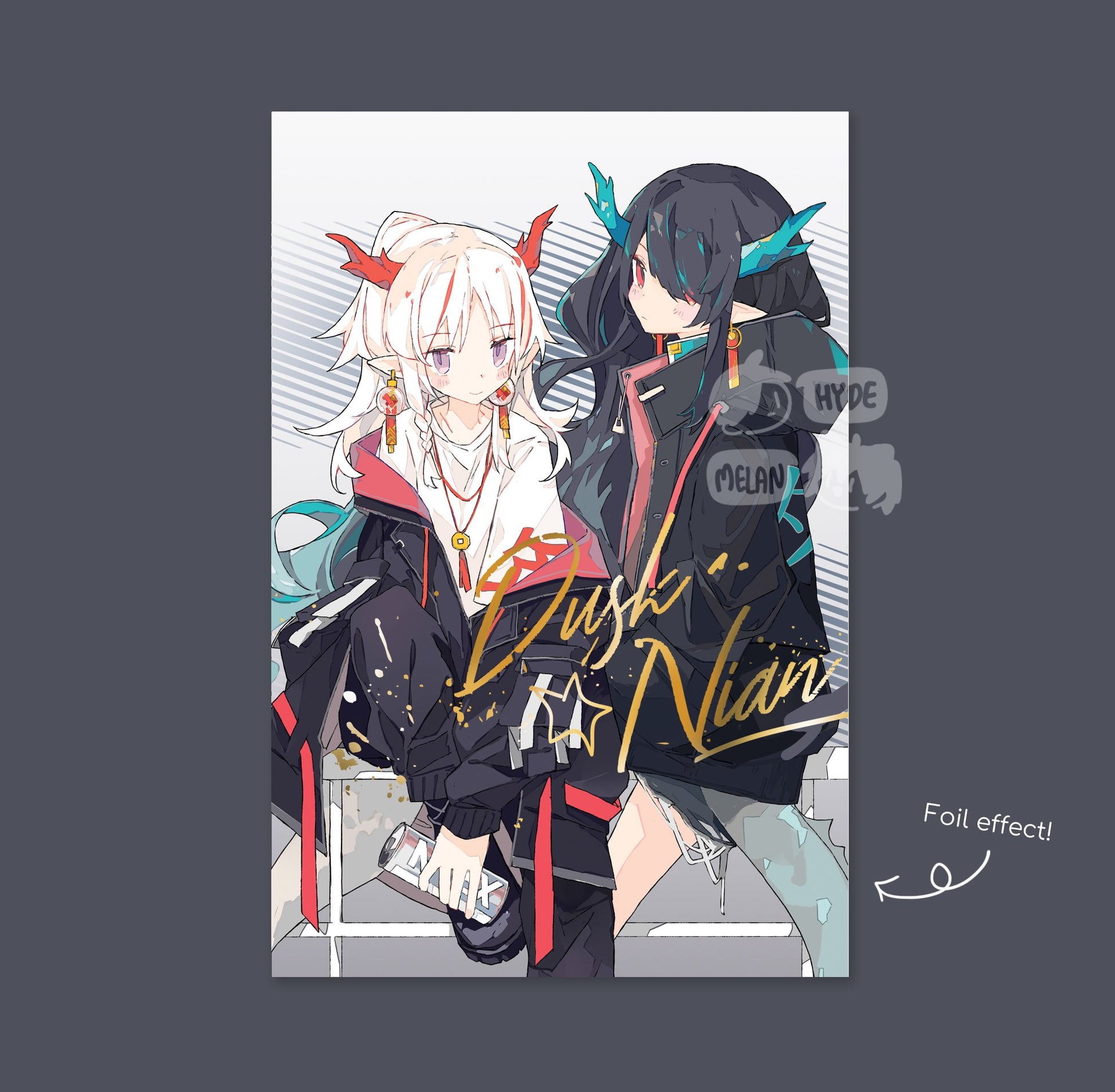 Nian x Dusk (Arknights) 4x6" Foil Mini Print