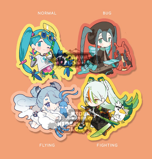 Hatsune Miku x Pokemon (Project Voltage) - High Quality Vinyl Stickers