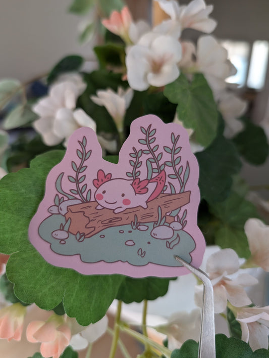 Happy Axolotl - High Quality Vinyl Sticker