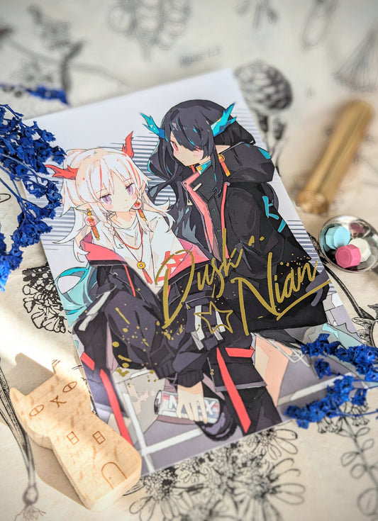 Nian x Dusk (Arknights) 4x6" Foil Mini Print