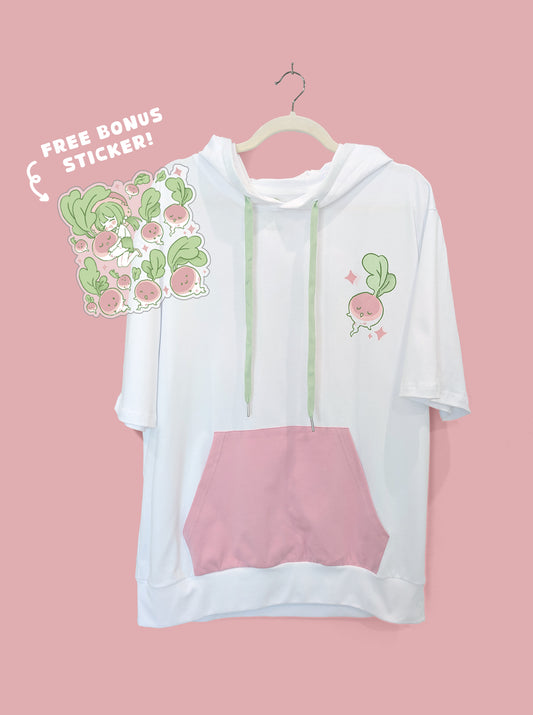 LIMITED EDITION I Love Radish - Short Sleeve Hoodie Tee