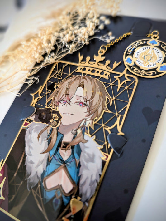 Aventurine (Honkai Star Rail) Gold Plated Metal Bookmark