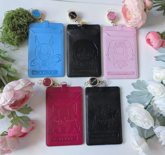 Chibi Arknights Operator Faux Leather Name Tags (Card Badge Holders)