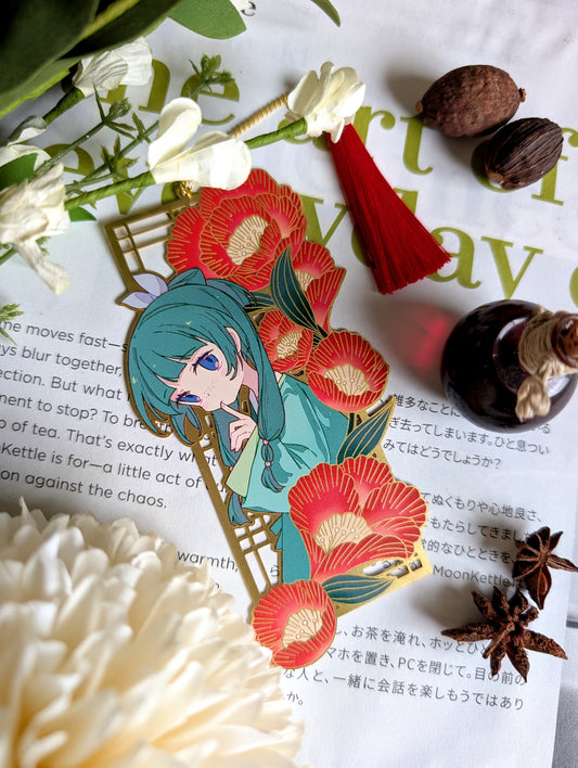 Apothecary Diaries Maomao Gold Plated Metal Bookmarks