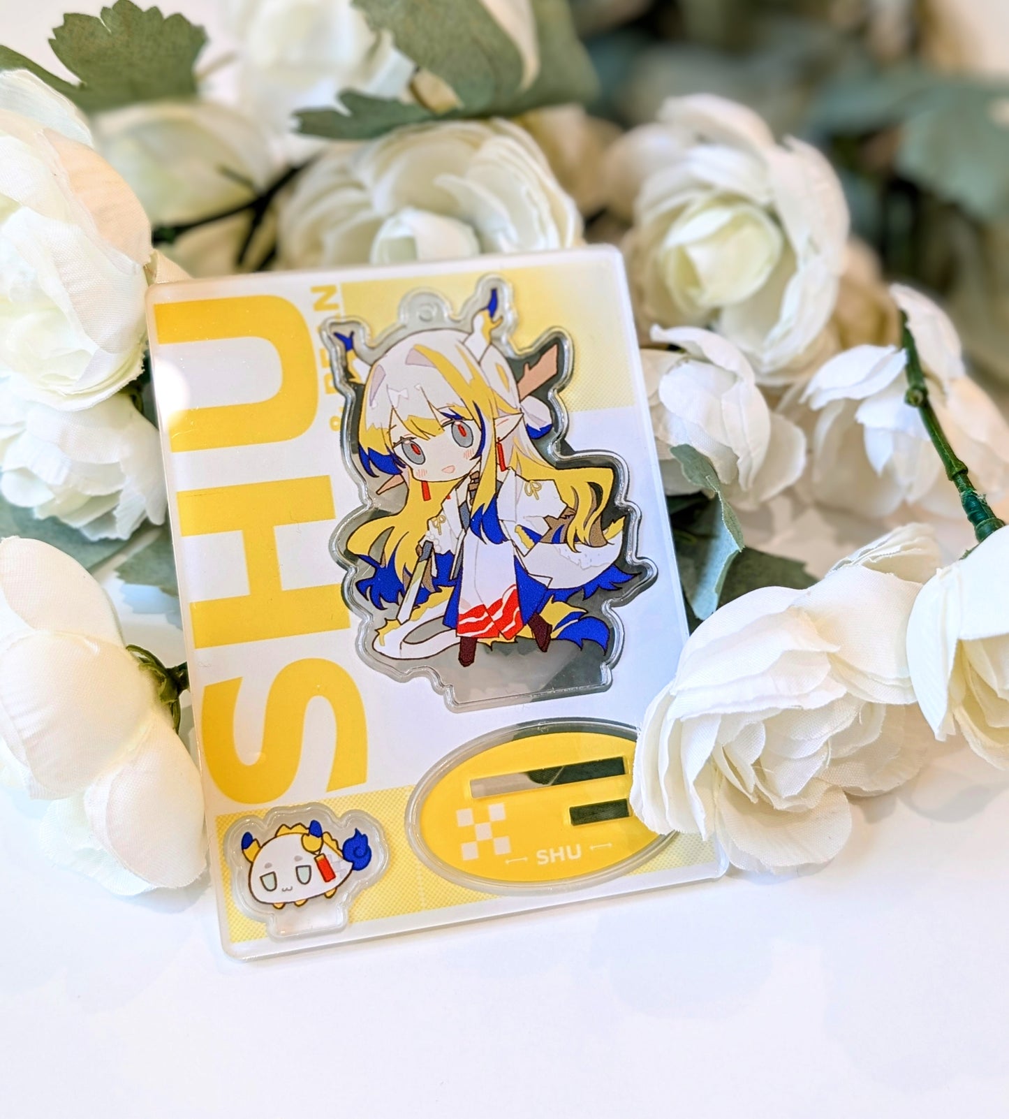 Sui Siblings (Arknights) Acrylic Standee Keychains with Mini Beans