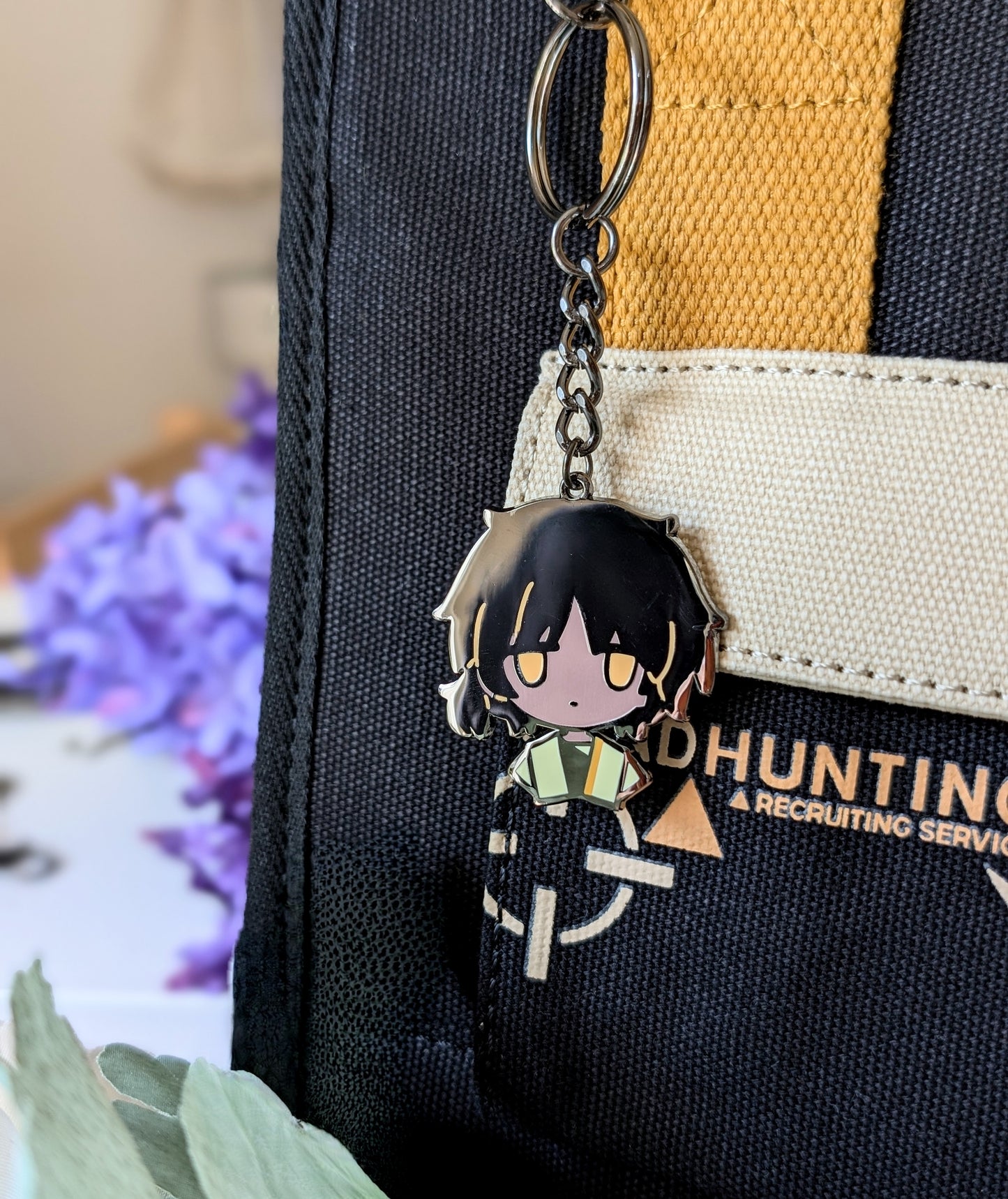 Chibi Arknights Metal Keychains (Amiya, Thorns, Goldenglow, Lappland, Texas) with clasp/keyring