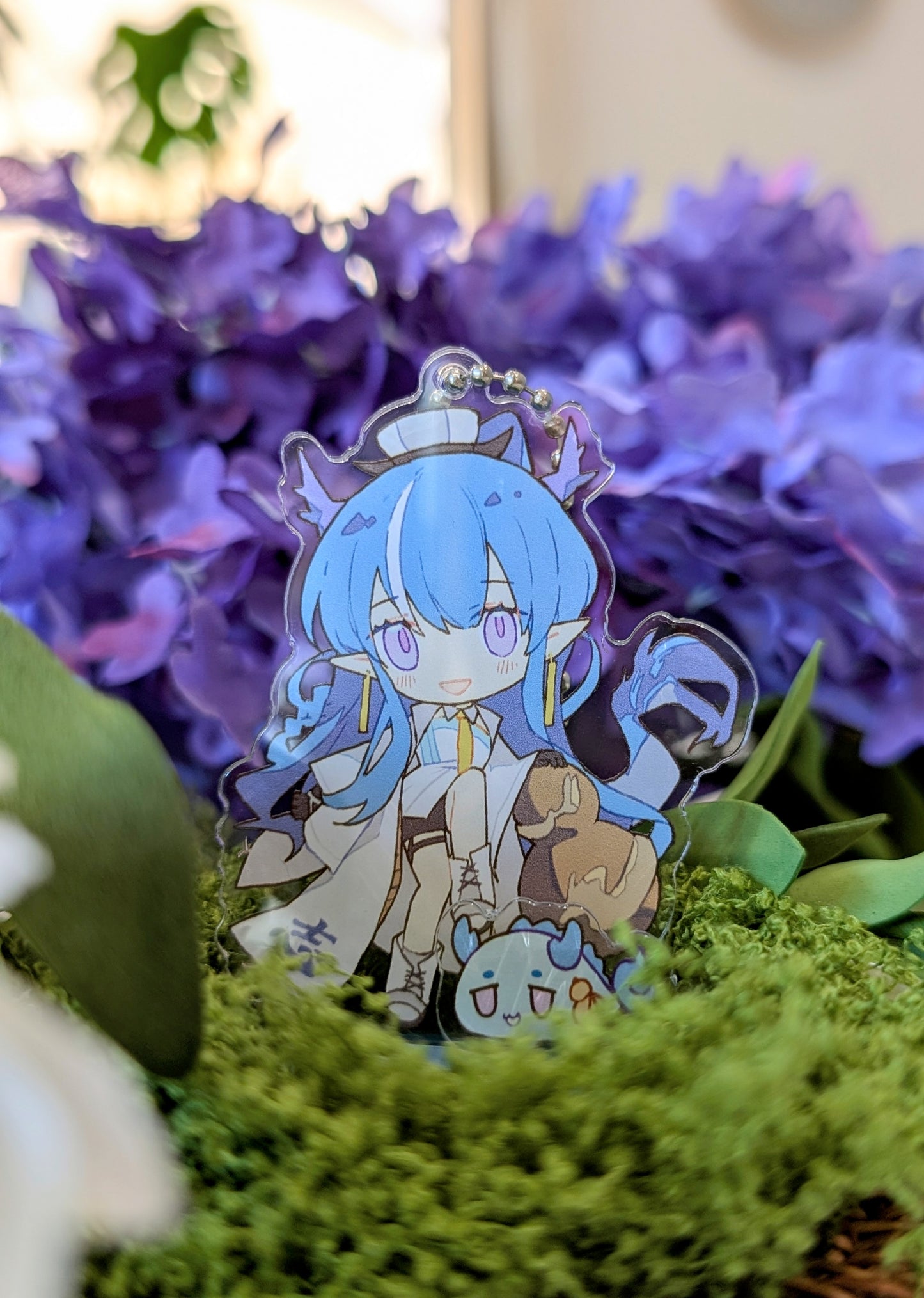 Sui Siblings (Arknights) Acrylic Standee Keychains with Mini Beans