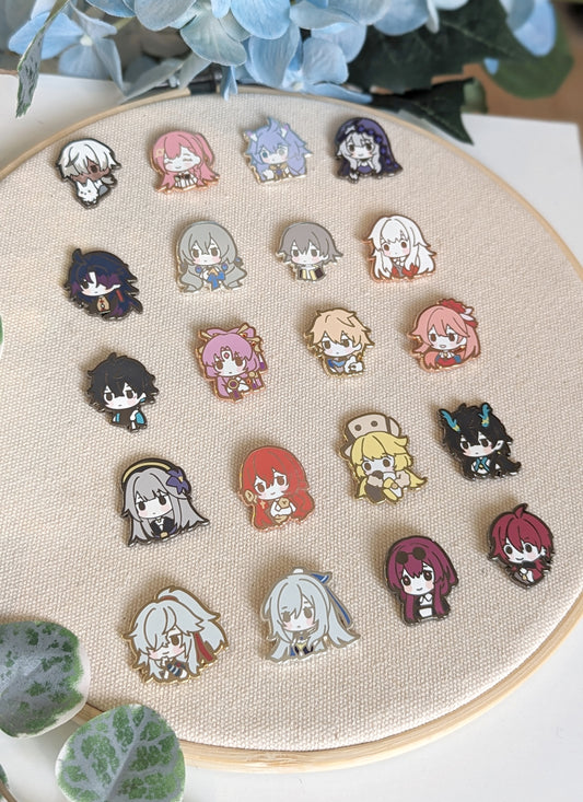 GACHA Honkai Star Rail Chibis - Hard Enamel Pins (SET A)