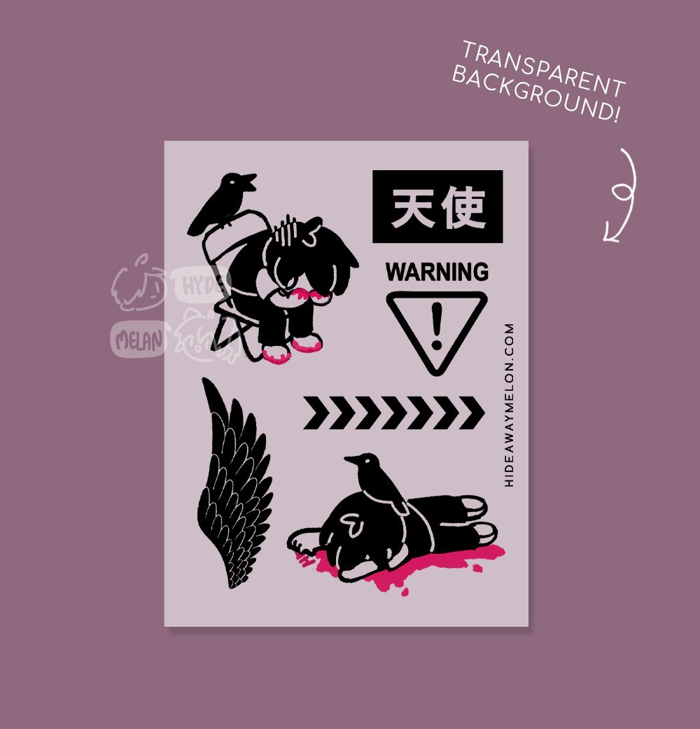 Black Wings Comic - Mini Transparent Kiss Cut Sticker Sheet