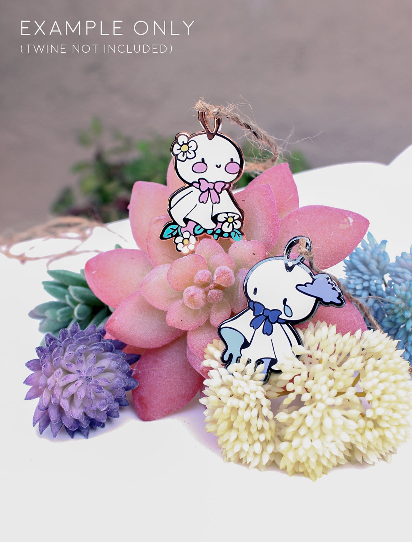 Teru Teru Bozu Large Hard Enamel Pin (April Showers, Stormy Nights)